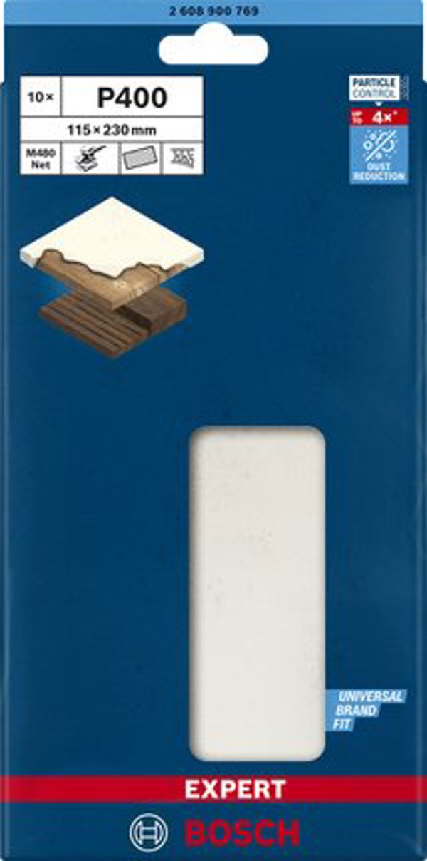 Bosch BOSCH Mesh structure sanding sheet M480 115x230 K40 10x - 2608900769 EXPERT RANGE