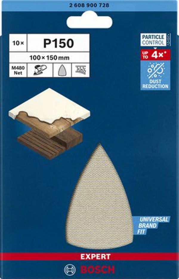 Bosch BOSCH Mesh structure sanding sheet M480 100x150 K15 10x - 2608900728 EXPERT RANGE