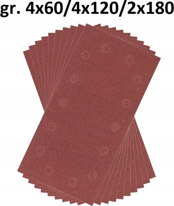 Bosch 10-piece sandpaper set for orbital sander G60, 120, 180 Bosch 2609256B25