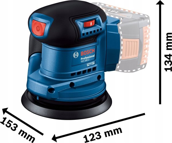 Γωνιακός Τροχός Bosch FI 125 GEX 185-LI 1x4Ah L-BOXX