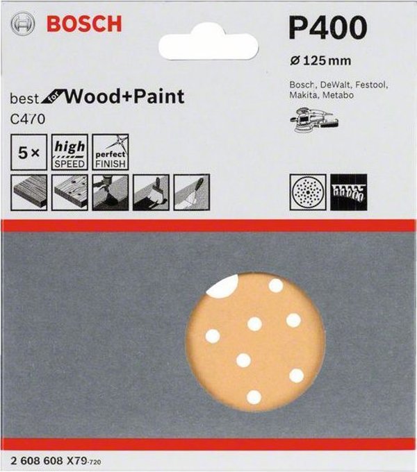 Bosch KRÄÅ»EK PRZYCZEPNY 125MM C470 G400 PERFOROWANY