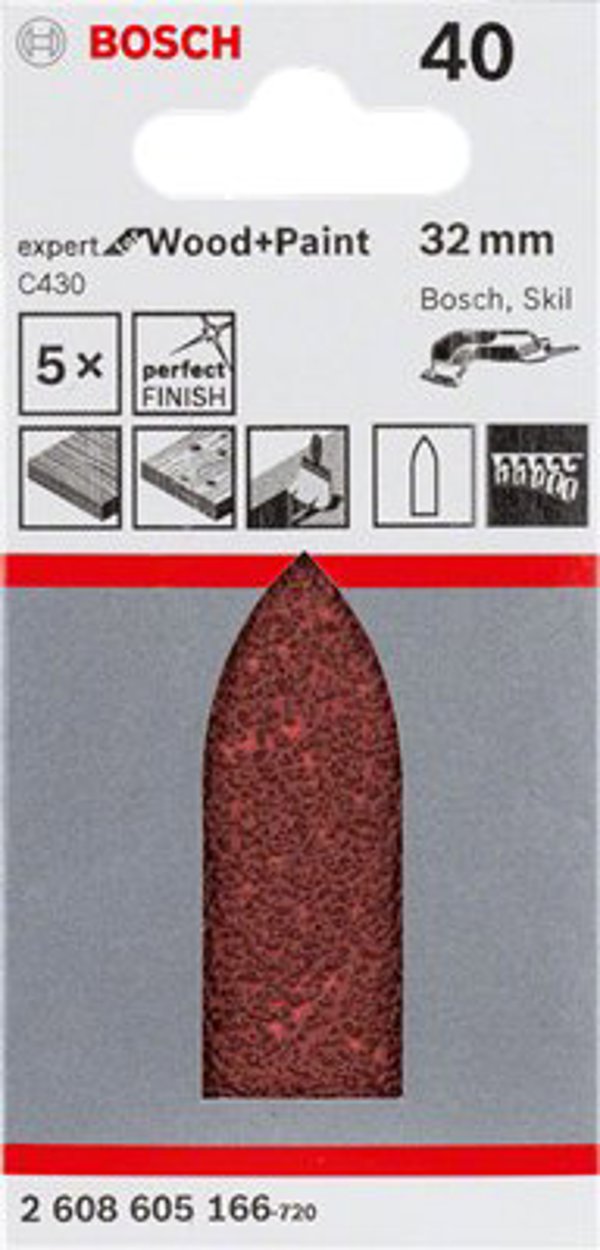 Χαρτί λείανσης Bosch Jezyk C 430 32MM GR.120