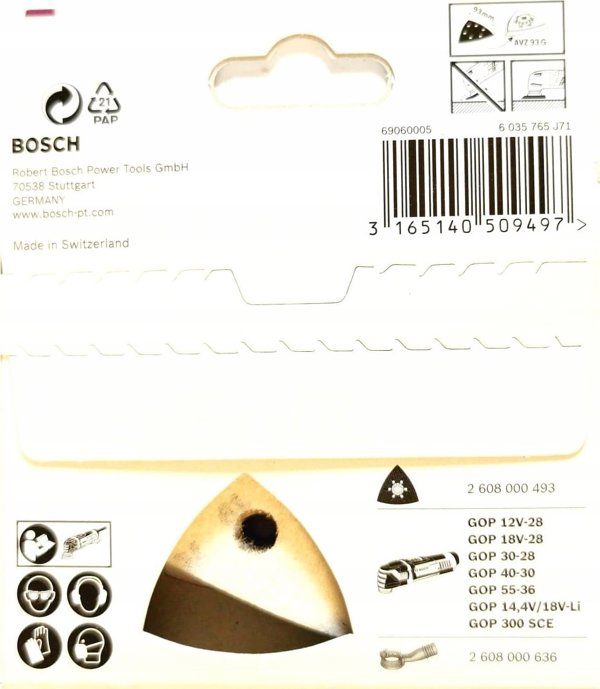Bosch PAPIER DELTA 93 GR. 60-180 10PC REDWOOD TOP ZESTAW BOSCH