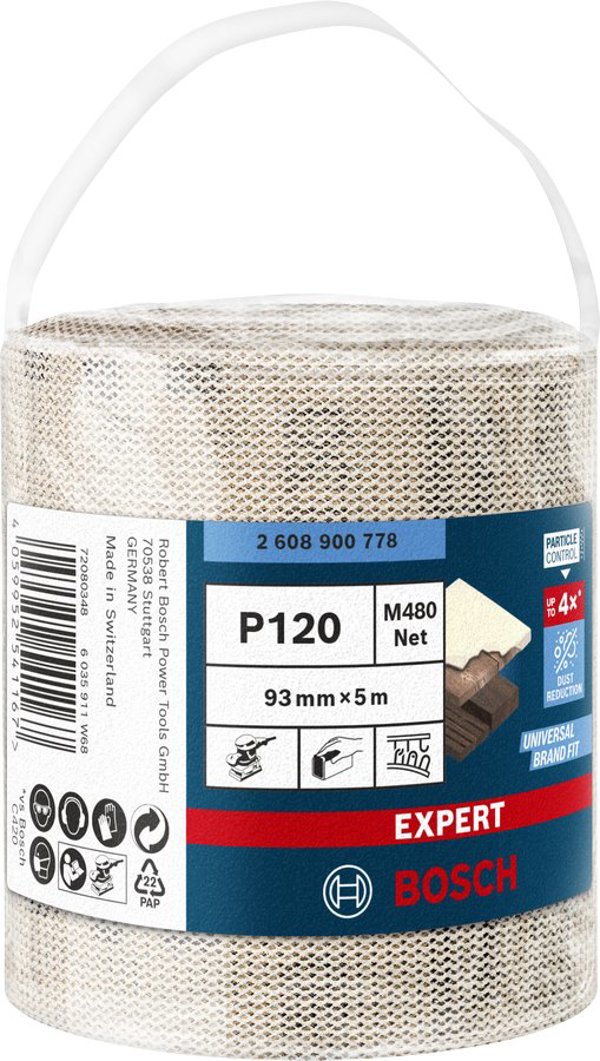 Bosch Bosch Expert M480 net sanding roll 93mm, K120, sanding sheet (5 meters)