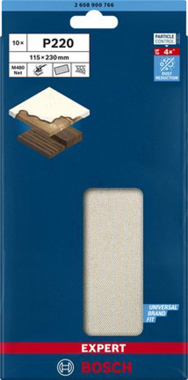 Bosch BOSCH Mesh structure sanding sheet M480 115x230 K22 10x - 2608900766 EXPERT RANGE