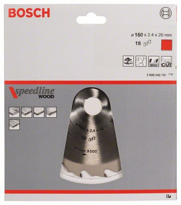Bosch Tarcza Pilarska Speedline Wood 160x2,4x20mm 18 Zebow