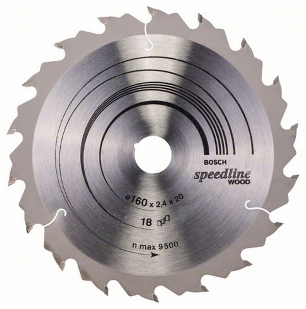 Bosch Tarcza Pilarska Speedline Wood 160x2,4x20mm 18 Zebow
