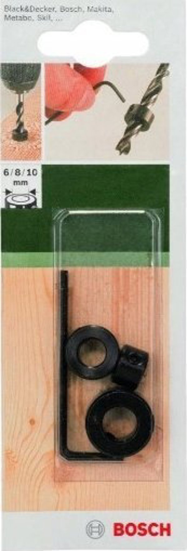 Bosch 2609255318 Σετ Περιορισμού Βάθους 3 Τεμαχίων για Δράπανα και Κατσαβίδια