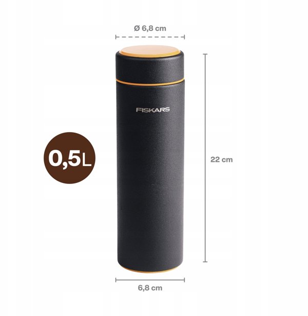 BOTTLE FISKARS ON-THE-GO 0.5L BLACK