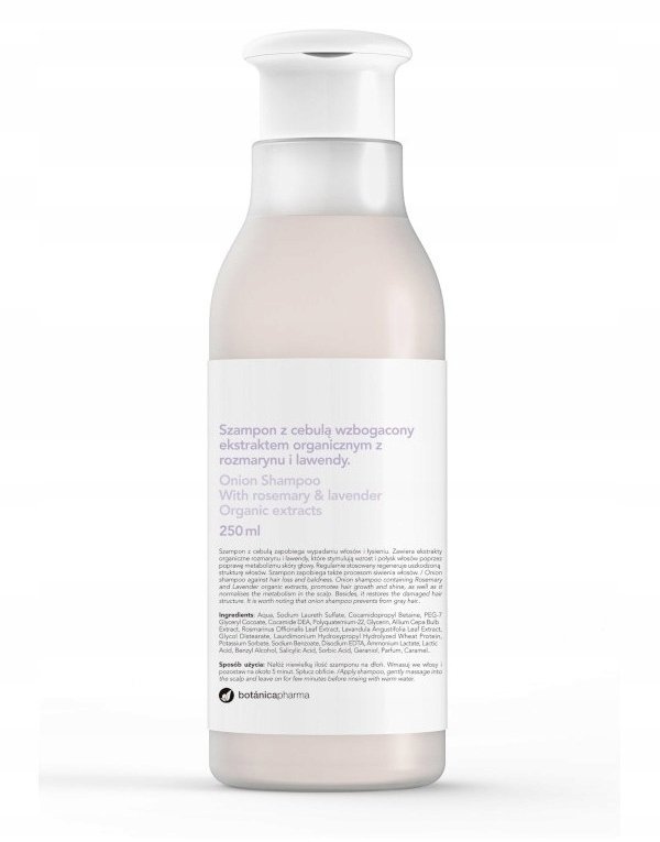 Botanica BOTANICAPHARMA Onions Shampoo σαμπουάν για μαλλιά με κρεμμύδι, δεντρολίβανο και λεβάντα 250ml