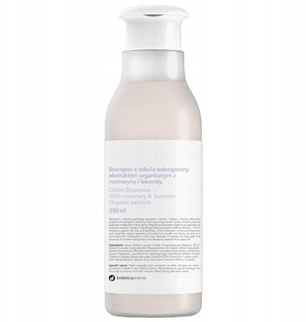 Botanica BOTANICAPHARMA Onions Shampoo σαμπουάν για μαλλιά με κρεμμύδι, δεντρολίβανο και λεβάντα 250ml