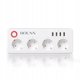 Bounn Inteligentny przedÅuÅ¼acz z WiFi 4xEU + 4x USB