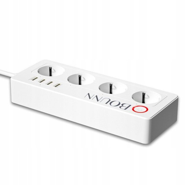 Bounn Inteligentny przedÅuÅ¼acz z WiFi 4xEU + 4x USB