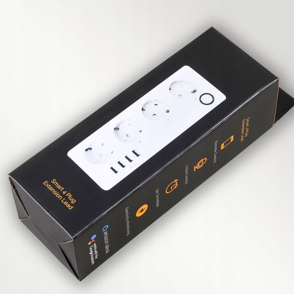 Bounn Inteligentny przedÅuÅ¼acz z WiFi 4xEU + 4x USB
