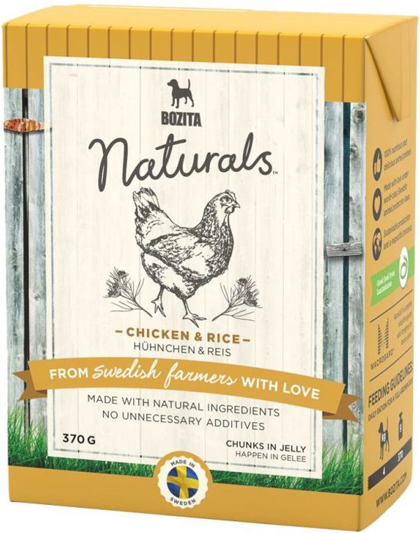 Bozita NATURALS* με κοτόπουλο και ρύζι 370g