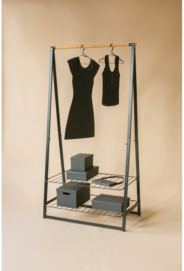 Brabantia Linn Ράφι Ρούχων και Κρεμάστρα Οργάνωσης – Minimal Σχεδιασμός – Μαύρο