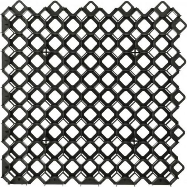 Bradas Multi Grid Σχάρα Γκαζόν, Πλαστικό Δάπεδο Ενίσχυσης Εδάφους, Μαύρο, 600x600x40mm
