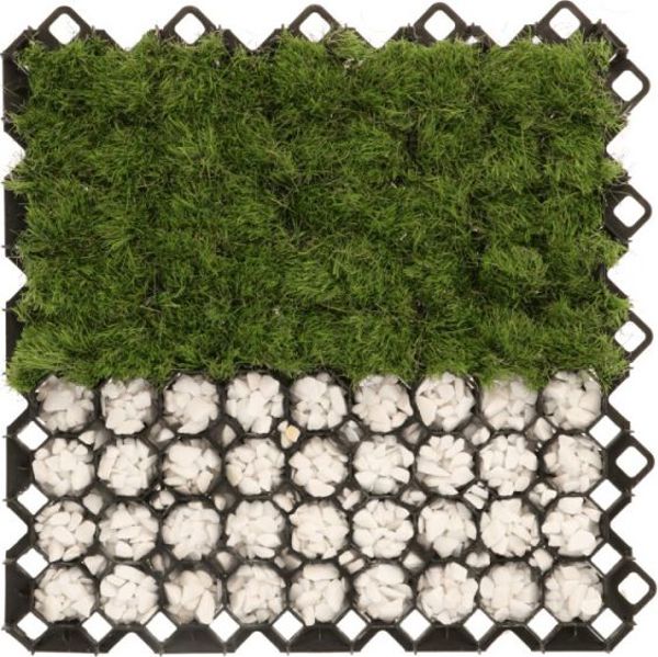 Bradas Multi Grid Σχάρα Γκαζόν, Πλαστικό Δάπεδο Ενίσχυσης Εδάφους, Μαύρο, 600x600x40mm