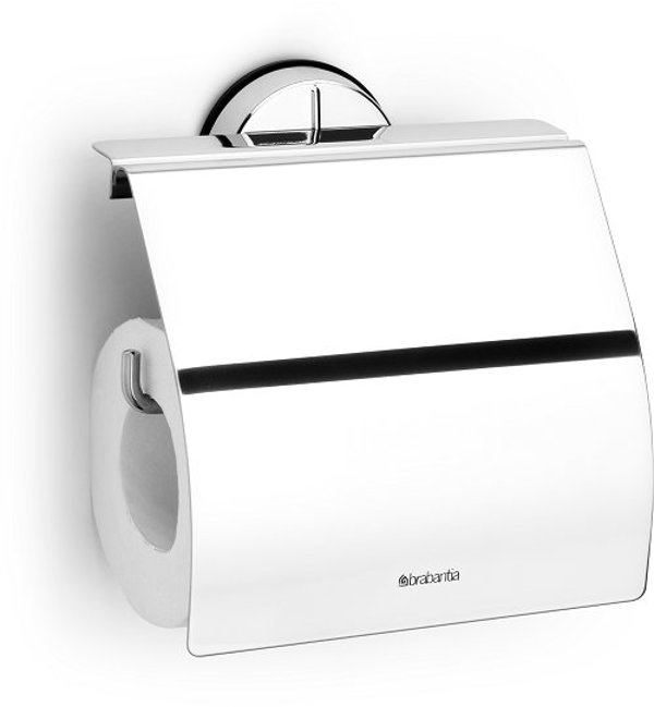 Brabantia Θήκη Χαρτιού Υγείας, Επιτοίχια, Brilliant Steel, Ασημί