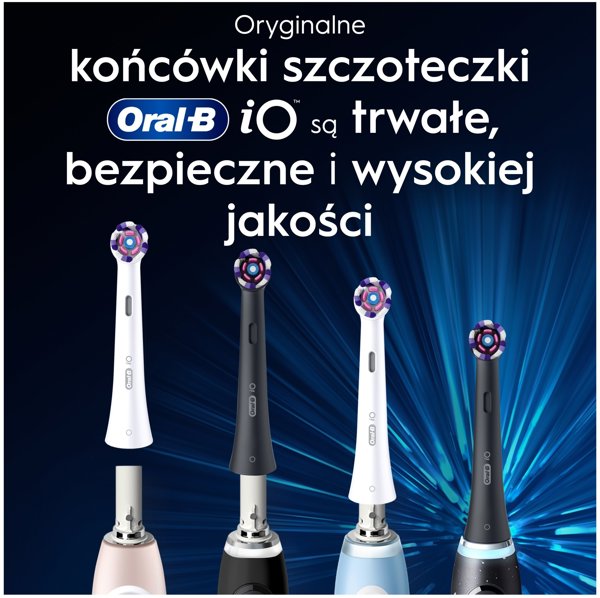 Braun Oral-B iO Radiant White 8-pack, white brush heads, for a brightening clean