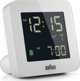 Braun BC09-DCF Ψηφιακό Ξυπνητήρι Ραδιοελεγχόμενο με Οθόνη LCD, Λευκό, 75.5x45x75.5mm