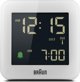 Braun BC09-DCF Ψηφιακό Ξυπνητήρι Ραδιοελεγχόμενο με Οθόνη LCD, Λευκό, 75.5x45x75.5mm