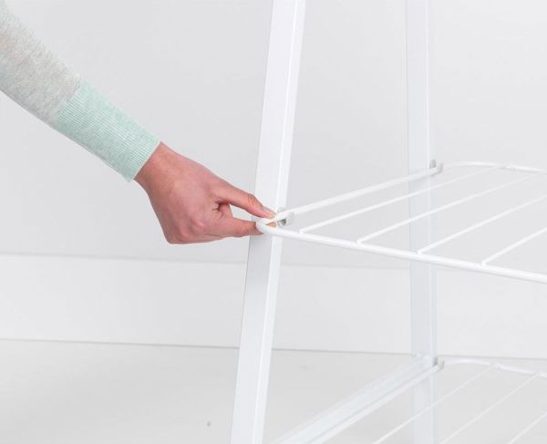 Brabantia Linn Ραφιέρα Ρούχων με Ράφι και Μπάρα, 60x57x190cm, White