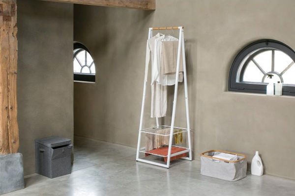 Brabantia Linn Ραφιέρα Ρούχων με Ράφι και Μπάρα, 60x57x190cm, White
