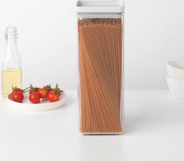 Brabantia Tasty+ Τετράγωνο Δοχείο Αποθήκευσης Τροφίμων 2,5l, Γκρι, 122545