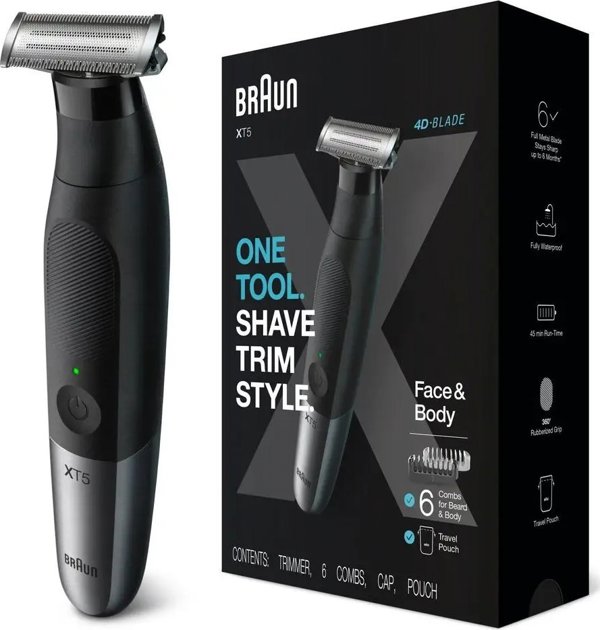 Braun Series XT5200 Ηλεκτρική Ξυριστική Μηχανή Προσώπου & Σώματος - Groomer για Άνδρες