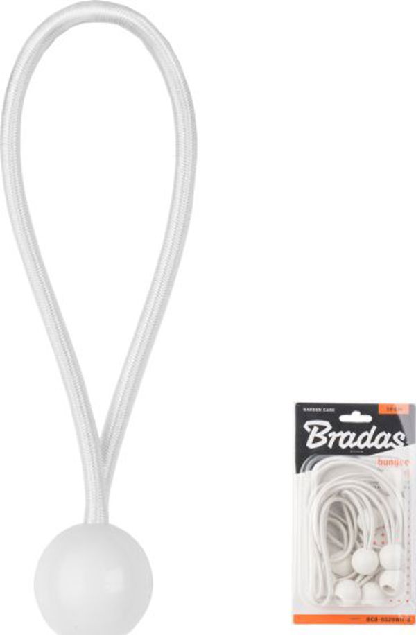 Bradas Σετ 10 Τεμαχίων με Λαστιχάκια και Μπάλα 10x20cm, Λευκό, 5372