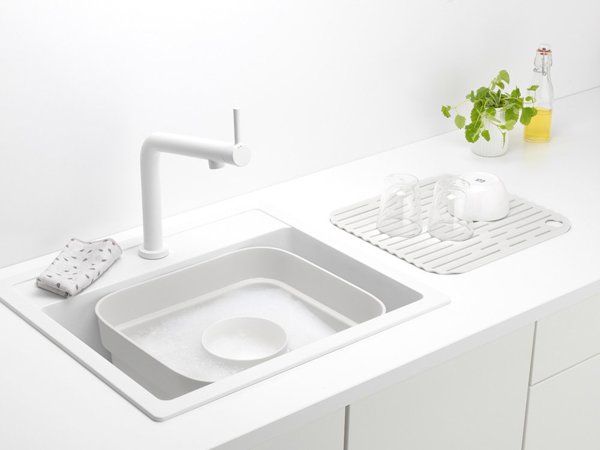 Brabantia SinkSide Δοχείο Πλύσης Πιάτων με Στραγγιστήρι, Ανοιχτό Γκρι, 302688