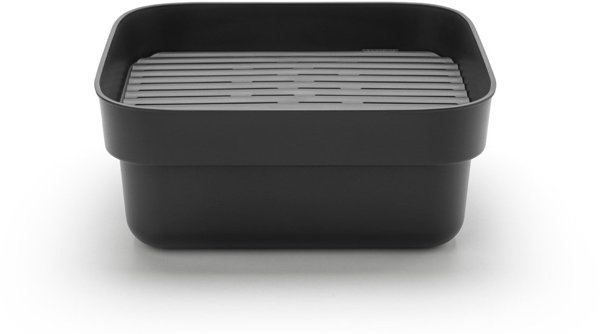Brabantia Δοχείο Πλύσης Πιάτων SinkSide με Στραγγιστήρι, Σκούρο Γκρι, 302664