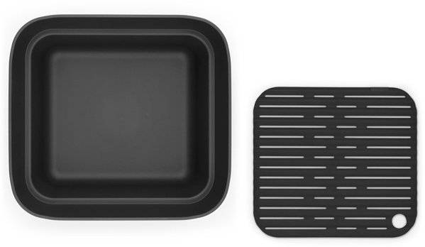 Brabantia Δοχείο Πλύσης Πιάτων SinkSide με Στραγγιστήρι, Σκούρο Γκρι, 302664