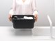 Brabantia Δοχείο Πλύσης Πιάτων SinkSide με Στραγγιστήρι, Σκούρο Γκρι, 302664