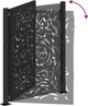Πύλη κήπου μαύρη 105x130 cm ατσάλι με σχέδιο φλόγας