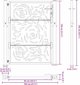 Πύλη κήπου μαύρη 105x130 cm ατσάλι με σχέδιο φλόγας