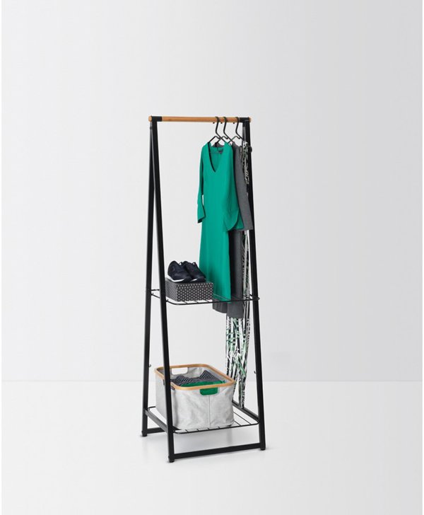 Brabantia Linn Ράφι Ρούχων και Κρεμάστρα - Steel/Bamboo - 123 x 60.5 x 190 cm