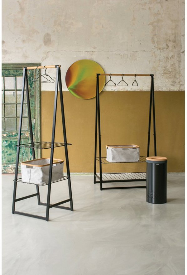 Brabantia Linn Ράφι Ρούχων και Κρεμάστρα - Steel/Bamboo - 123 x 60.5 x 190 cm