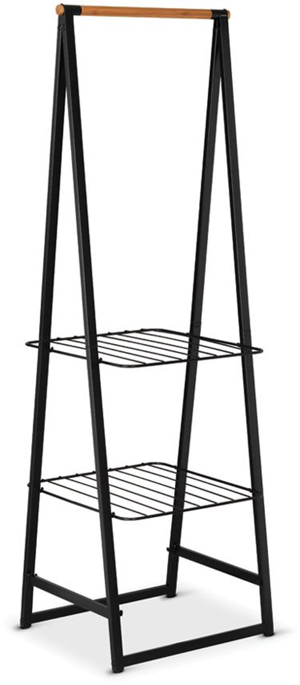 Brabantia Linn Ράφι Ρούχων και Κρεμάστρα - Steel/Bamboo - 123 x 60.5 x 190 cm