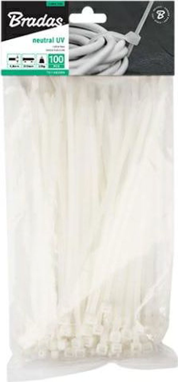 Bradas Tasma kablowa 2,5 x 120mm NEUTRAL 100szt. uniwersalny