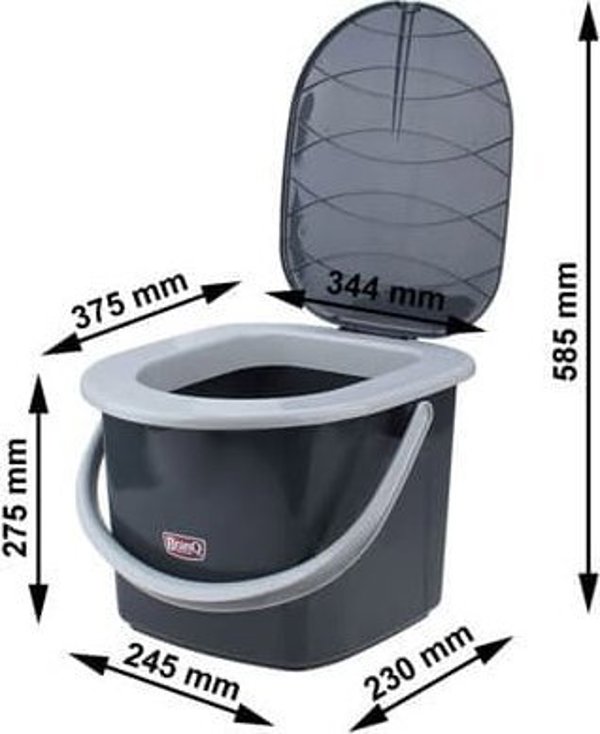 Branq Φορητή τουαλέτα κουβάς 15,5l BranQ