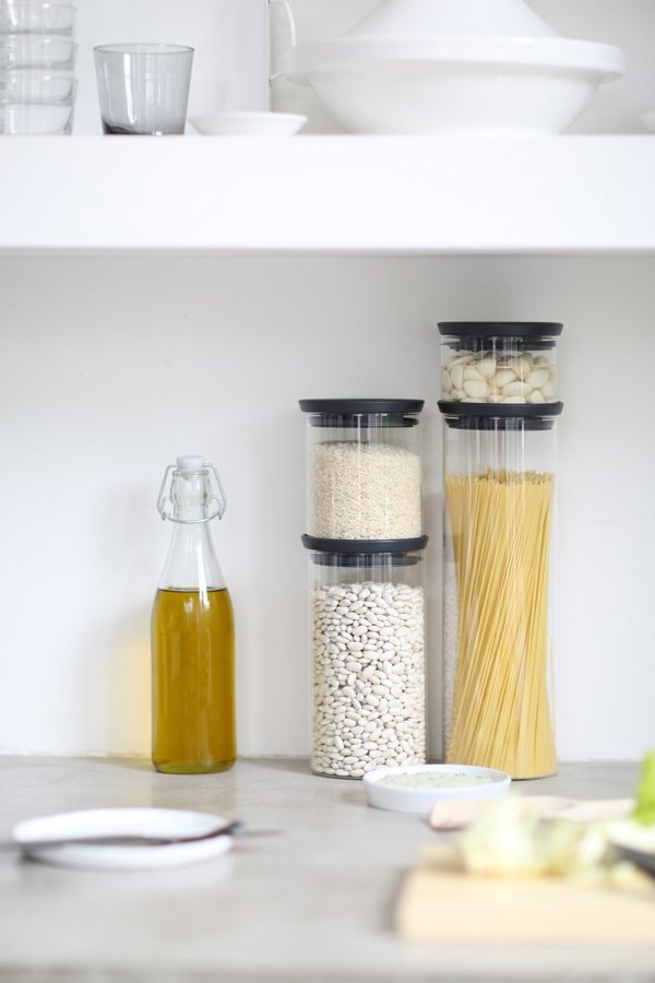 Brabantia Γυάλινο Δοχείο Αποθήκευσης Τροφίμων, 0,6l, Γκρι, 298288