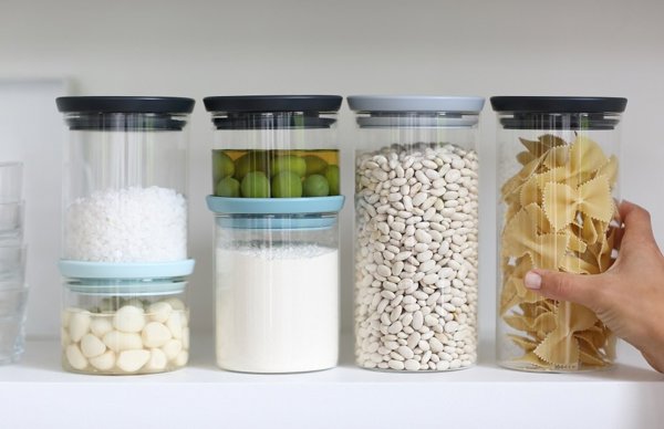 Brabantia Γυάλινο Δοχείο Αποθήκευσης Τροφίμων, 0,6l, Γκρι, 298288