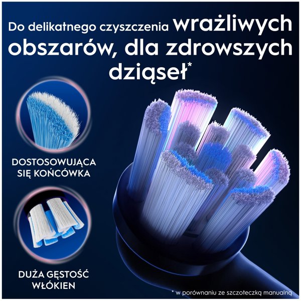 Braun Oral-B iO Gentle Clean 8-pack, black brush heads, for sensitive areas and healthier gums