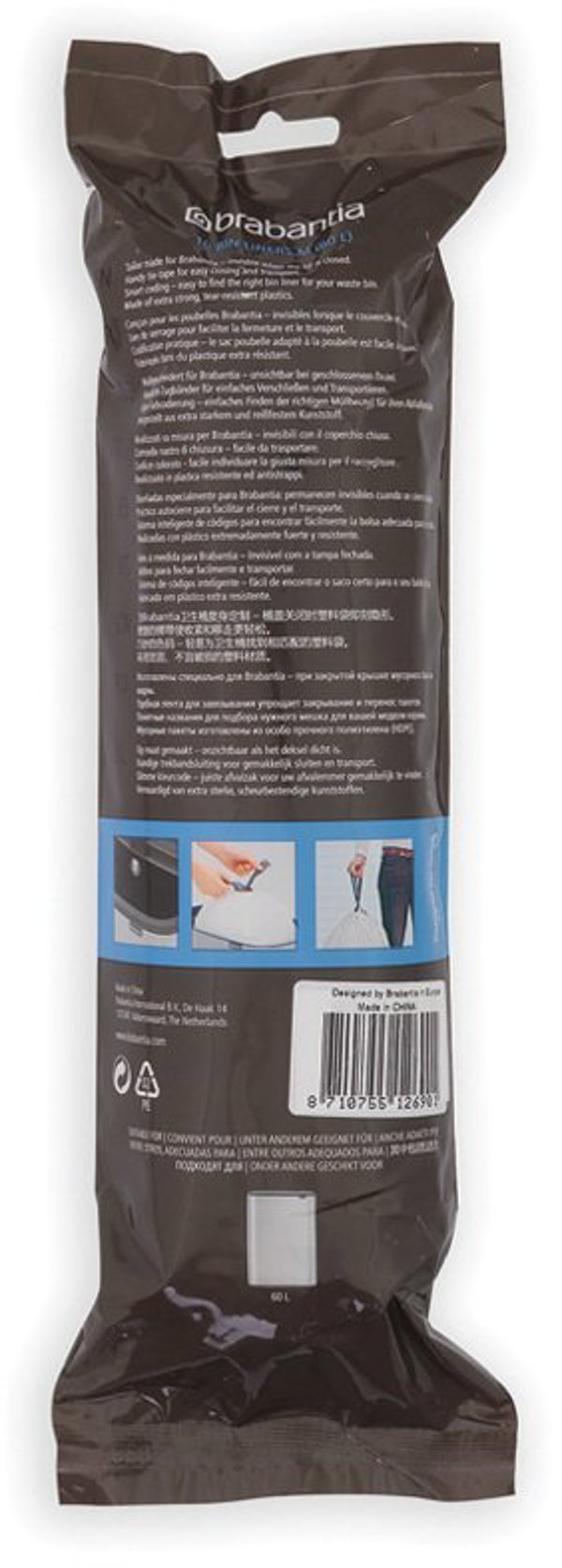 Brabantia Σακούλες Απορριμμάτων Μέγεθος M, 60L, 10 Τεμάχια, 126901