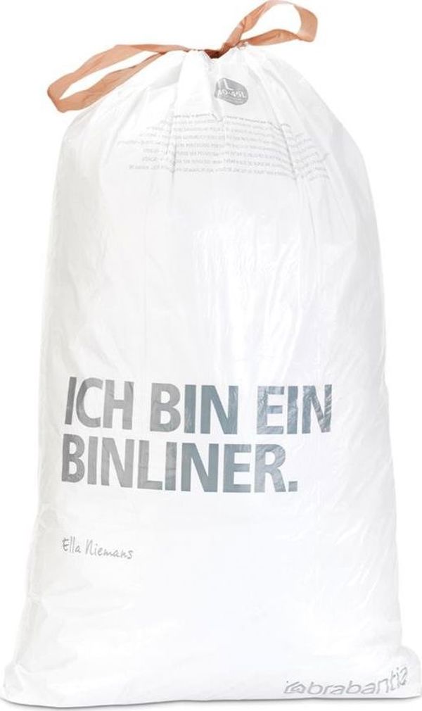Brabantia Σακούλες Απορριμμάτων 45L, 10 Τεμάχια, Λευκές, Κωδικός 371547