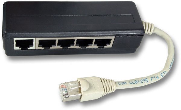 Bramka VoIP EFB EFB ISDN 5-fach Adapter, RJ45 Stecker / 5 x RJ45 Buchse, terminiert