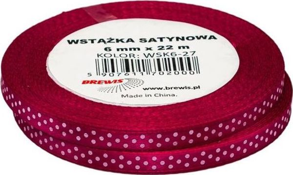 BREWIS BREWIS σατέν κορδέλα με πουά 6mm/22m χρώμα 27 Brewis