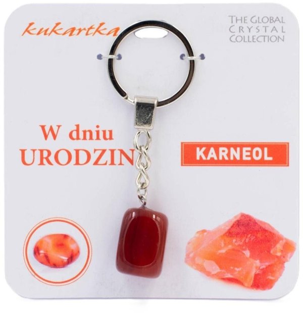 Μπρελόκ W dniu urodzin karneol